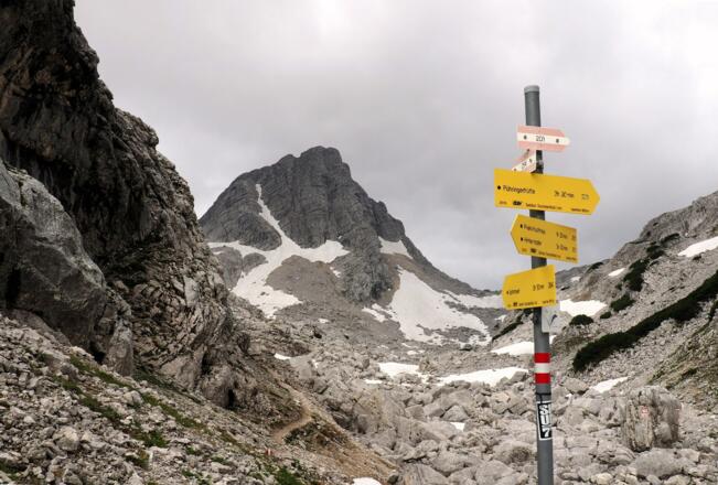 Abzweig Normalweg Spitzmauer 1850m