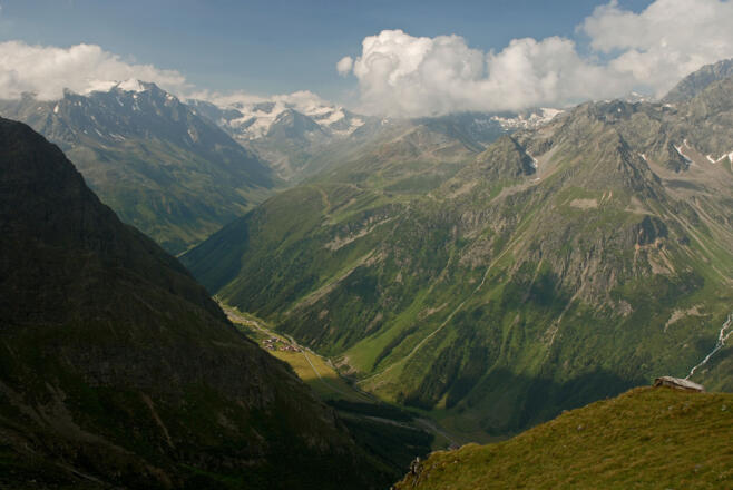 Ausblick von Gahwinden ins Taschachtal