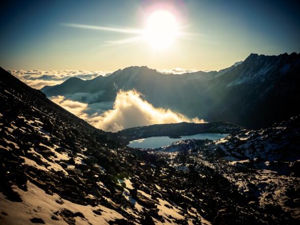 Rinnensee am Morgen auf Rinnennieder
