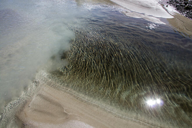 Ruhe des tosenden Schmelzwassers am Gleschersee