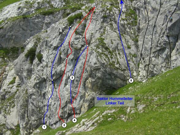 Sektor Hummelleiter, linker Teil