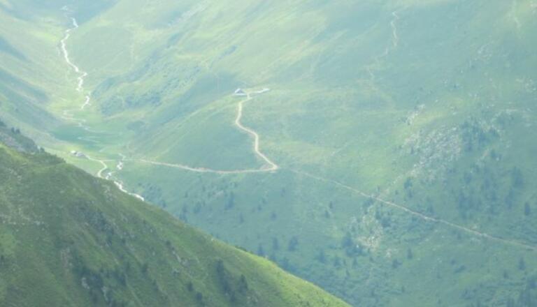 Blick ins Fotschetal zur Potsdamer Hütte