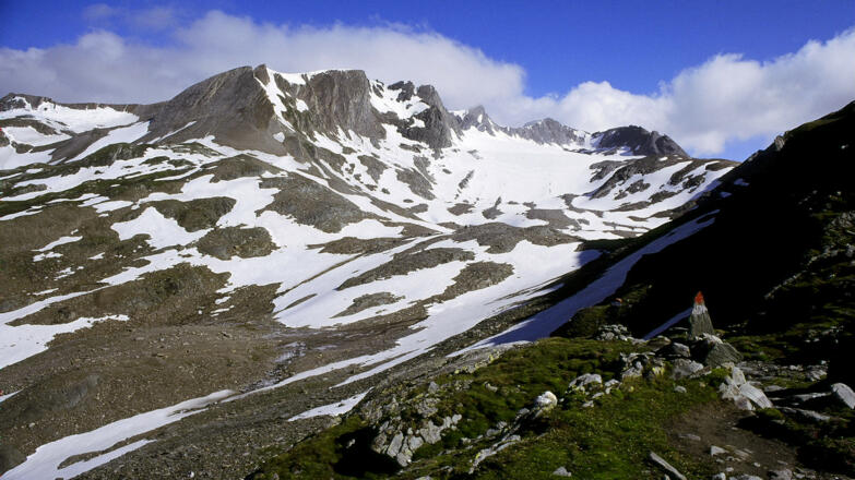 Obere Steineralm, Gradetzkees links Glocknerblick, Wellachköpf - Kleiner u. Großer Muntanitz - Muntanitzbalfen