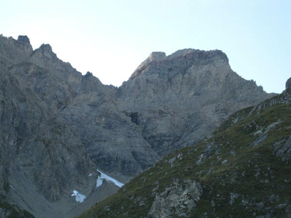 Blick von der Augsburger Hütte zur Parseier