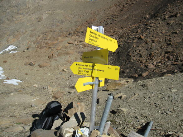 Beschilderung vor der Parseier