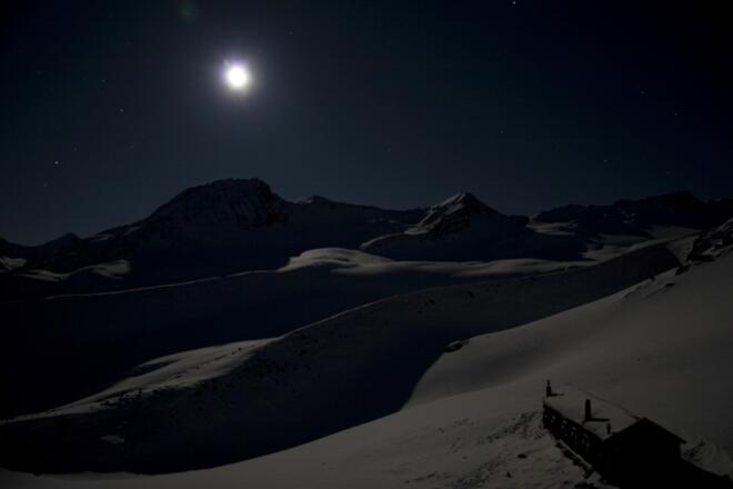 Guslarspitzen bei Vollmond