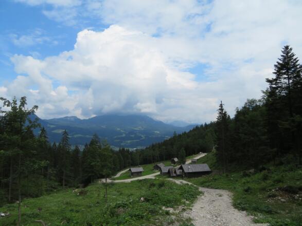 Rückblick über die Trockentannalm Richtung Totes Gebirge