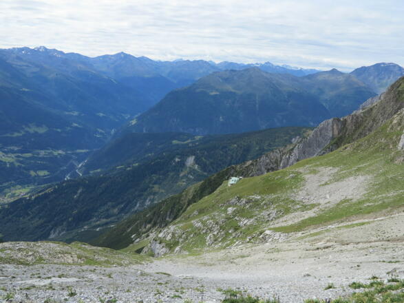 Blick vom Sektor Eisenstiege zur Augsburger Hütte
