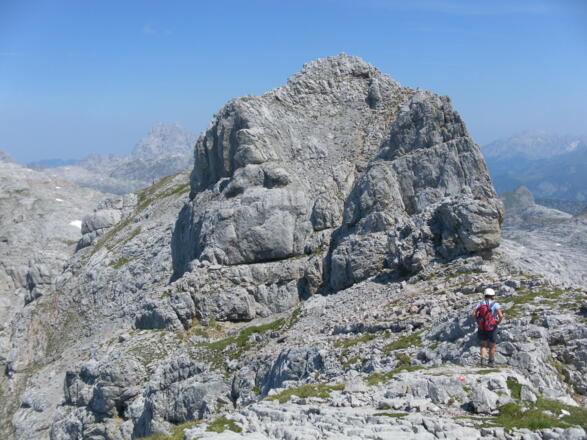 Abstieg von ersten zum zweiten Gratzacken