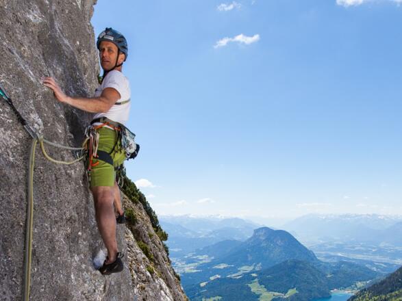 die ersten Meter in der letzten Seillänge