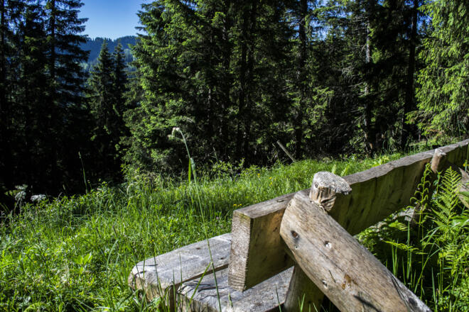 Aussichtsbank im Kleinwalsertal