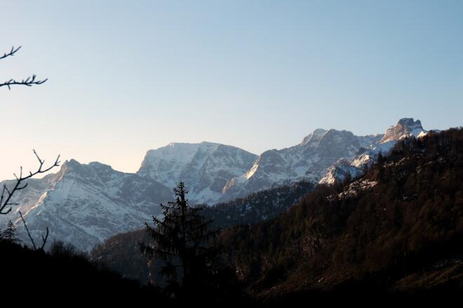 Sonnenaufgang am Prielstock von 704m