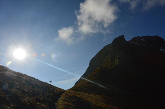 Blick zurück zur Brandlscharte - Huch, da geht ja mal einer 