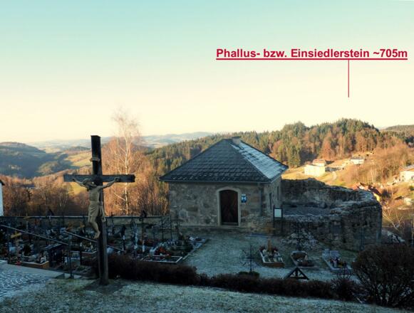 Friedhof beim Anstieg zur Kirche