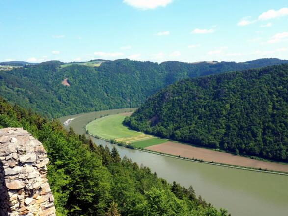 Blick rechts zur 2. Donauschlinge