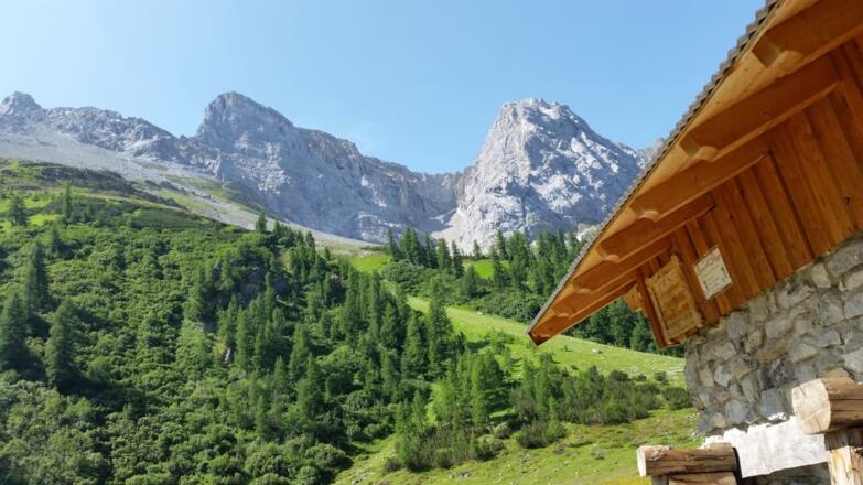 Blick zurück von der Oberlochalm