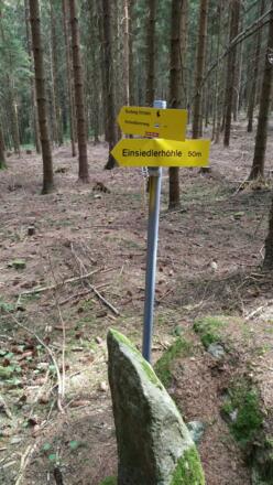 Wegweiser zur Einsiedlerhöhle