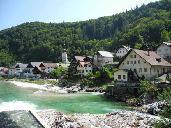 Lauffen vom Windensteg gesehen.