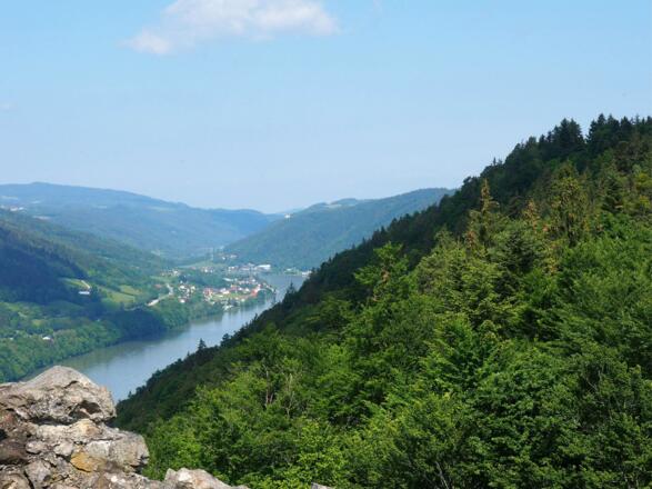 Blick vom Turm zur Donaubrücke