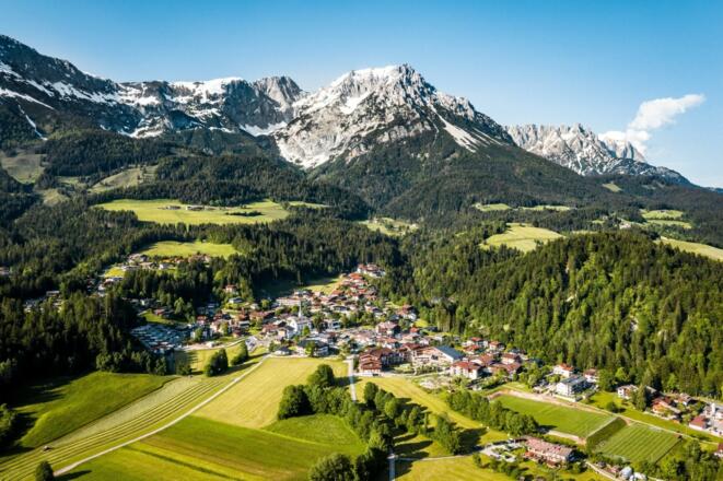 Scheffau_Ortsansicht_Wilder Kaiser