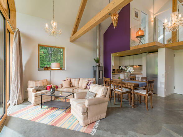 Wohnbereich im Atelierhaus Schwarzenberg