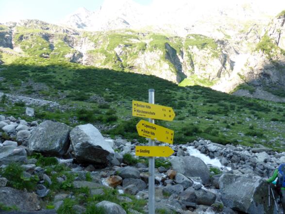 Wegweiser am Floitenbach