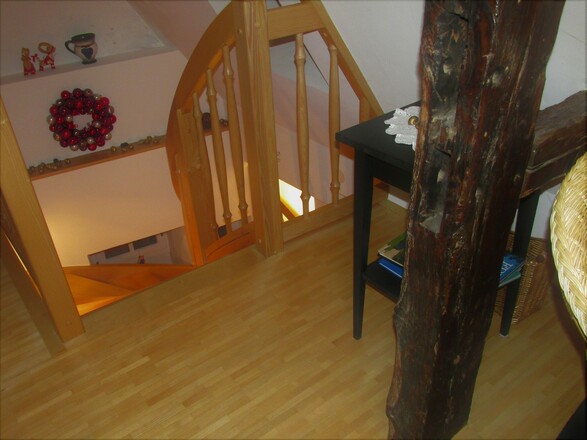 Blick vom DG treppab