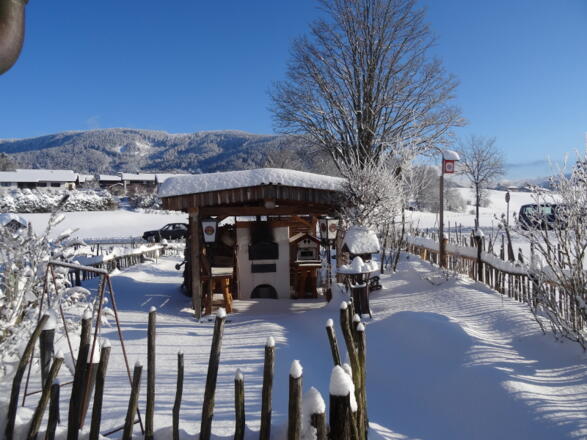 Bauerngarten im Winter