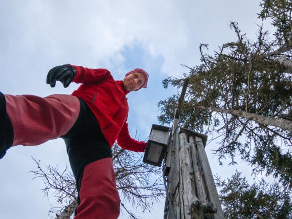 Gipfelselfie Stefan Stadler auf dem Eisenberg.