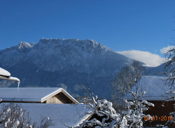 Traumhafter Blick vom Balkon zum Kaisergebirge