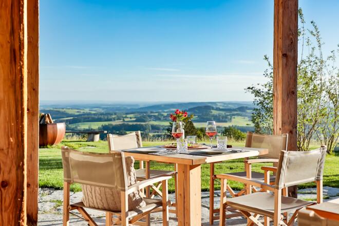 Ausblick von der Gartenbar