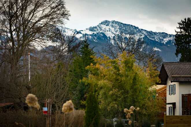 Aussicht Terrasse Ferienwohnung Eglwies
