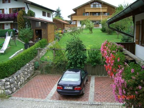 Blick auf den Parkplatz