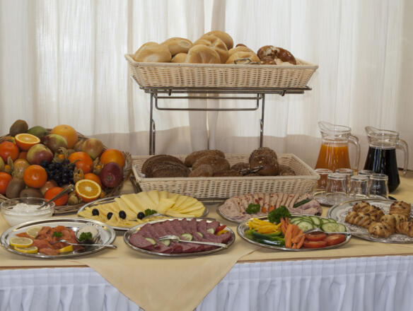 Reichhaltiges Frühstücksbuffet