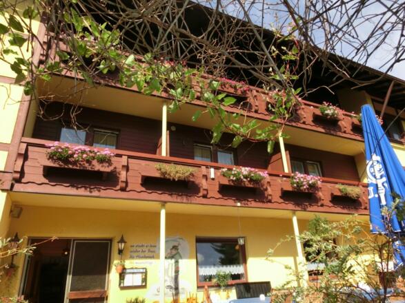 Blick vom Biergarten