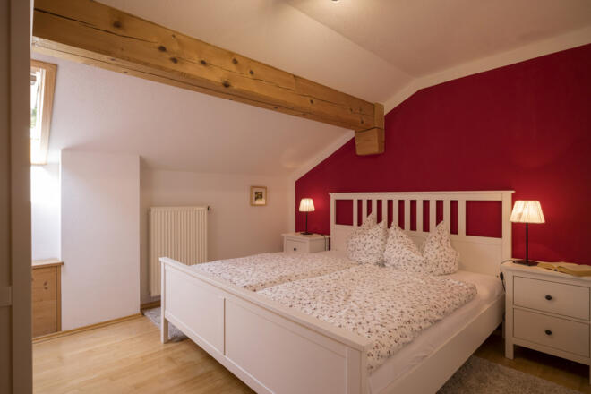 gemütliches Schlafzimmer in der Ferienwohnung Wildbarren