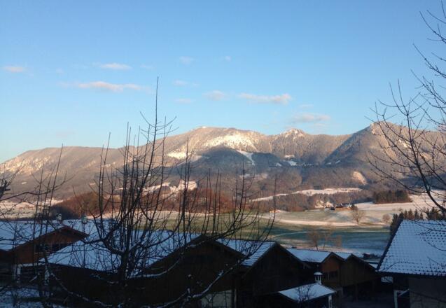 Blick vom Balkon im Winter