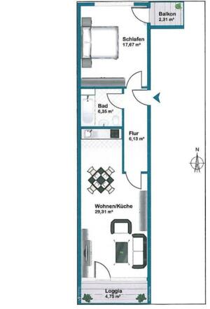 Grundriss Ferienwohnung Liebel