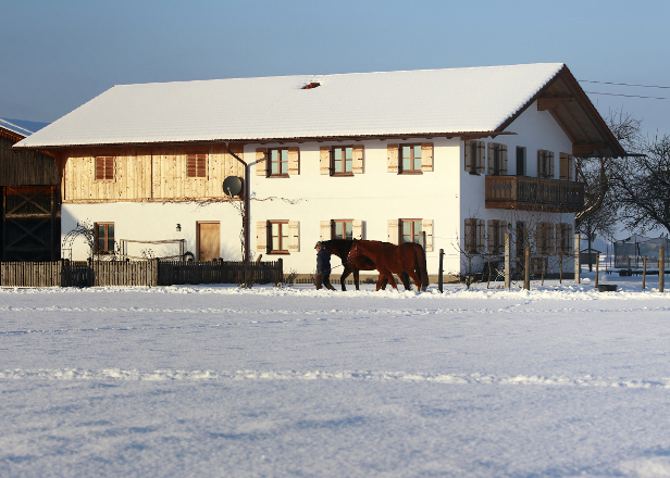 Das Gästehaus im Winter