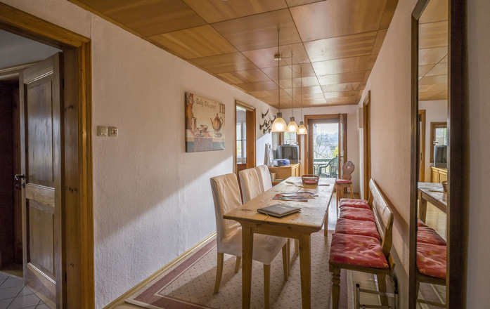 Essbereich in der Ferienwohnung im 1. Obergeschoss