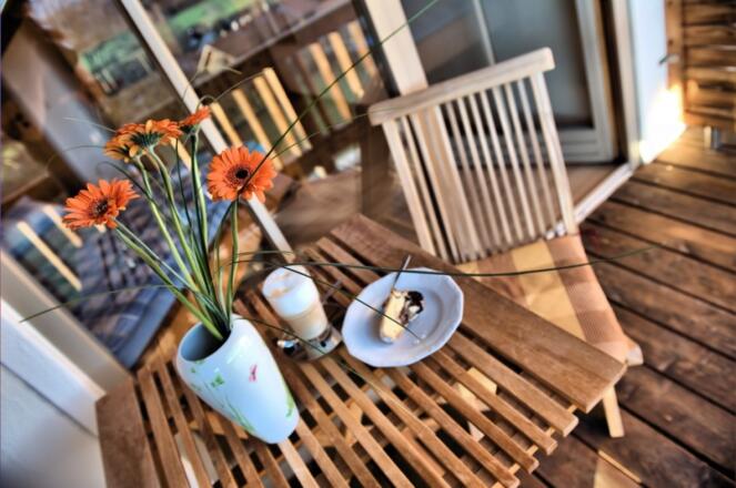 Sitzgelegenheit am Balkon