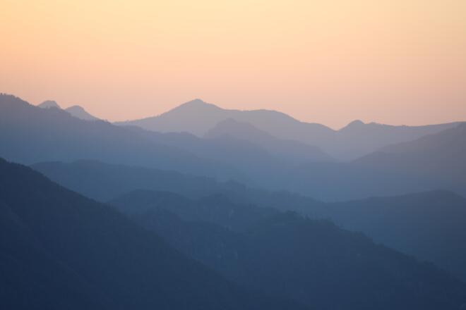 Abendstimmung auf der Hütte 