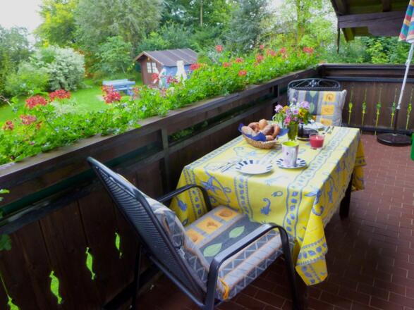 Blick auf den Balkon