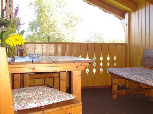 Sitz- u. Raucherecke auf dem Balkon