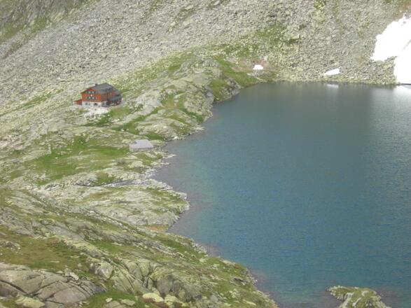 Unterer Wildgerlos See mit Zittauer Hütte