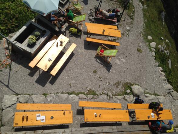 Sonnenterrasse von oben