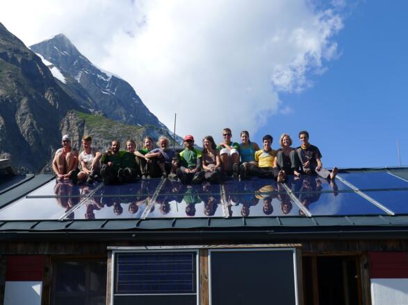 Ehrenamtliche Helfer der Umweltbaustelle 2014