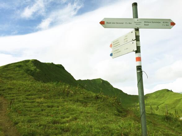 Zustiegs- und Abstiegsmöglichkeiten an der Derrenalpe