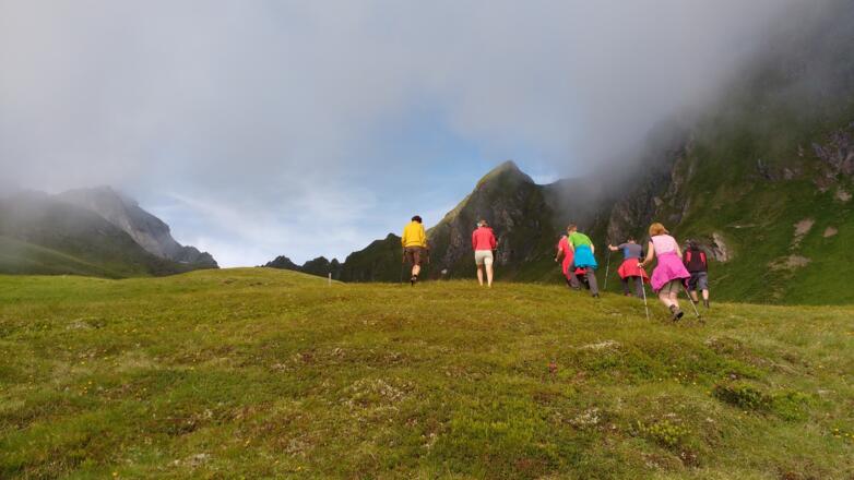 Im Aufstieg zum Tittmoninger Hörndl