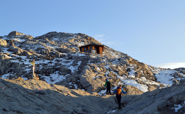 Das Wildalmkirchlbiwak im Steinernen Meer